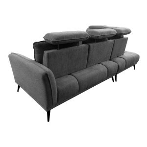 Coltar dreapta, cu perne ajustabile, Serkas, Gri, 268x213x100 cm - Img 7