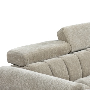 Coltar stanga extensibil cu depozitare, Nuvora, Pako, Bej 244x225x79 cm - Img 8