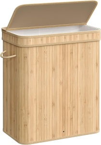 Cos de rufe Songmics, Bej, LCB063N01, 54.5 x 34.5 x 61 cm - Img 1