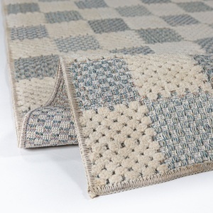 Covor Muted Checkerboard Albastru 116x170 cm - Img 4