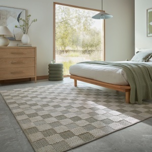 Covor Muted Checkerboard Verde 155x230 cm