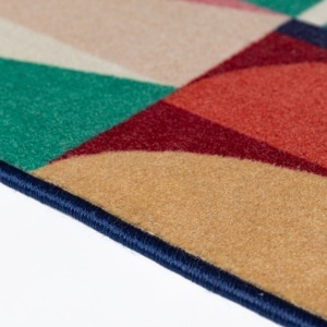 Covor traversa Patchwork Geo Multicolor 80x300 cm - Img 4