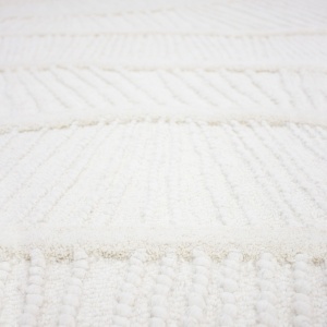 Covor traversa Sculptured Wave Alb 80x230 cm - Img 3