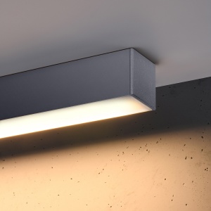 LED полилей 3000K, Pinne, сив, 150x6x6 см - Img 5