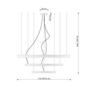 LED полилей 3000K, Rio 3, маслинено зелен, 110x110x150 см - Img 8