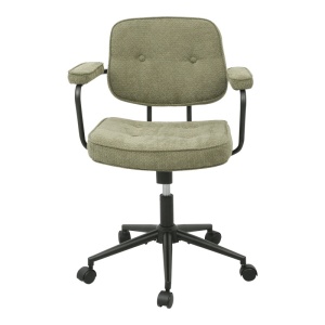 Scaun birou, Leberta, Kaki, 64x63.5x86 cm - Img 5
