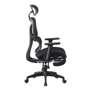 Scaun de birou cu suport picioare, Corus, Pako, Negru 62x69x135 cm - Img 4