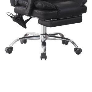 Scaun de birou cu suport picioare si masaj, Ekse, Pako, Negru 64.5x75x119 cm - Img 7