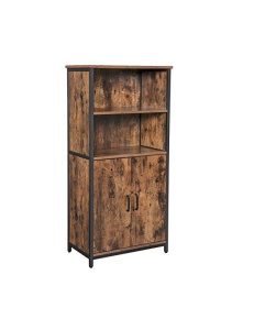 Буфет за хол, Vasagle, Кафяв Рустик, LSC66BX, 60 x 35 x 125 см
