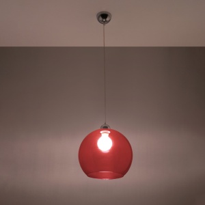 Висяща лампа, Ball, червен, 30x30x120 см - Img 3