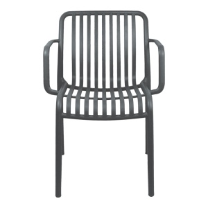 Градински стол, Zoi, антрацит, 57.5x54x79 см - Img 5