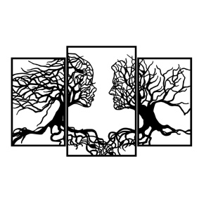 Декоративен метален аксесоар за стена Love Tree Black 116x71 cm - Img 7