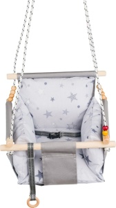 Детски люлеещ се стол Selale Grey 40x32 cm - Img 2