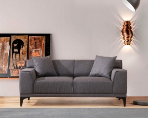 Диван за 2 места Barad Антрацит 166x55 см