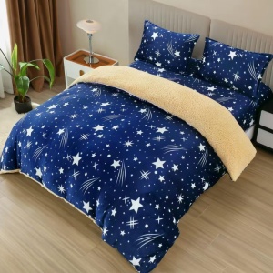 Еластично бельо 180x200 Space Fly, 4 части, с одеяло (Cocolino)