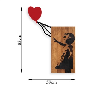 Картина от дърво и метал Banksy Нук 83x60 см - Img 7