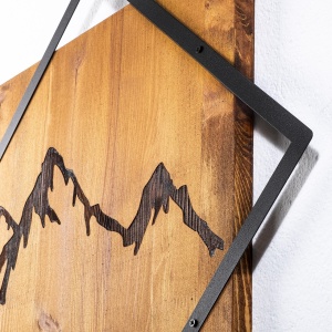 Картина от дърво и метал Mountain Nuc 54x54 см - Img 5