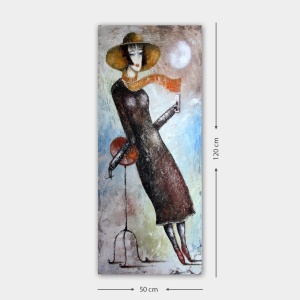 Картина Рома Фиоре Многоцветна 50x120 см - Img 3