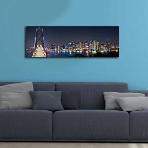 Картина с LED осветление 3090İACT Многоцветна 30x90x3 см - Img 2