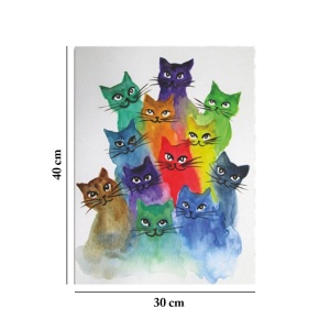 Картина DC166 Многоцветна 30x40x3 см - Img 5
