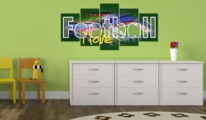 Картина - I Love Football 100x50 см - Img 2