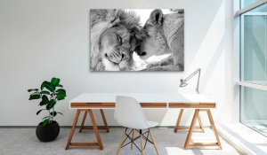 Картина - Lion's Love 90x60 см - Img 2