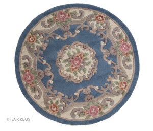 Килим Аубусон Син 120X120 см, кръгъл, Flair Rugs - Img 2