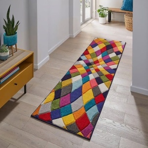 Килим „Rhumba Multicolor“ с напречни ивици, 66 × 300 см, Flair Rugs