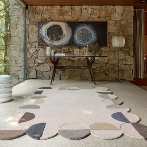 Килим, Mia Scallop Frame Flair Rugs, керемиден/натурален, 120x170 см