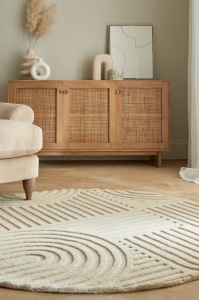 Килим Zen Garden Natural 160X160 см, кръгъл, Flair Rugs