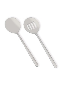 Комплект кухненски прибори за сервиране 2 части CKB0257 сребрист 25x25 см