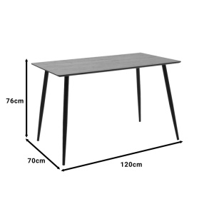 Комплект маса и столове 5 части Cuba Pako Pako World Black 120x70x76 cm - Img 9