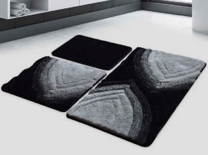 Комплект от 3 изтривалки за баня Stella Anthracite (Acryl)