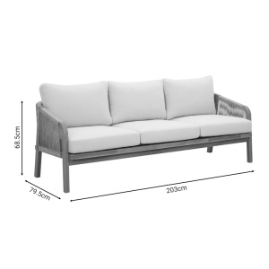 Комплект 4 бр. градинска маса и столове Malibu Бежов 203x79.5x68.5 см - Img 5