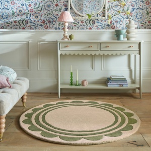 Кръгъл килим Lois Scallop Purple Scallop 120X120 cm, Flair Rugs - Img 1