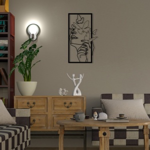 Метална картина Пеперуда Черна 35.5x60 см - Img 3