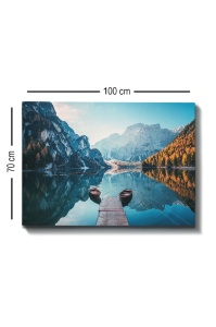 Многоцветна картина на платно 70x100 см - Img 3
