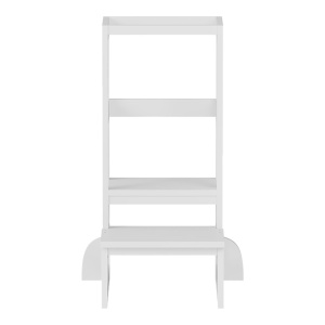 Монтесори дървена кула за учене за деца Chiquel White 45,7x51x90 cm - Img 7
