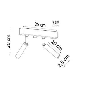 Полилей, Eyetech, черен, 25x3x20 см - Img 3