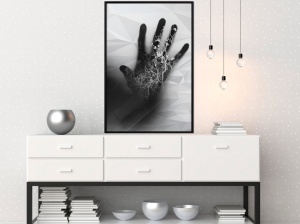 Постер - Електрифициращо докосване, с черна рамка, 40x60 см - Img 2