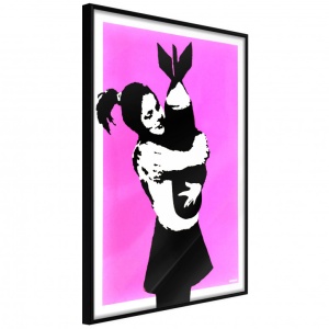 Постер - Banksy: Bomb Hugger, с черна рамка, 20x30 см