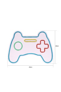 Светеща LED декорация за стена Play Station Gaming Controller Многоцветна 40x29x3 см - Img 8