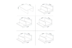 Странична масичка Вандор Орех 39x16x32 см - Img 3