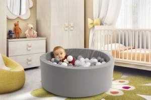 Bubble Pops 150 Grey 85x85x30 cm Комплект за басейн и топки Bubble Pops