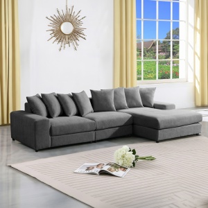 Coltar stanga, Gerando, Antracit, 336x179x83 cm