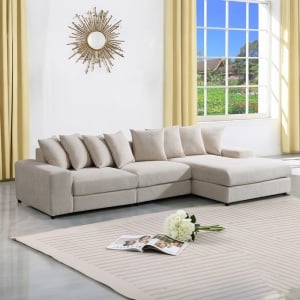 Coltar stanga, Gerando, Bej, 336x179x83 cm