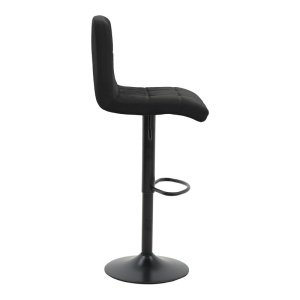 Scaun de bar ajustabil Remina Negru 44x44x112 cm - Img 4