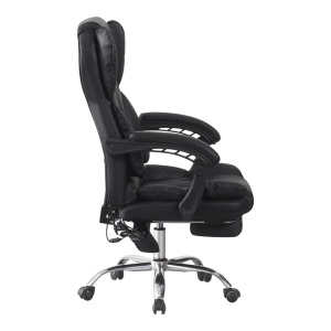 Scaun de birou cu suport picioare si masaj, Ekse, Pako, Negru 64.5x75x119 cm - Img 4