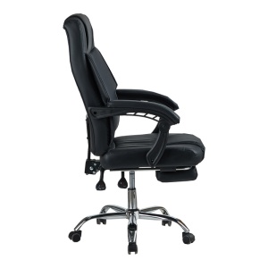 Scaun directoral de birou cu suport picioare, Vimmi, Pako, Negru 60x62.5x112 cm - Img 3