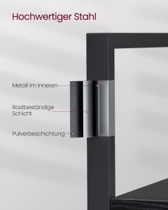 Библиотека Vasagle Black 158x24x164,6 cm - Img 4